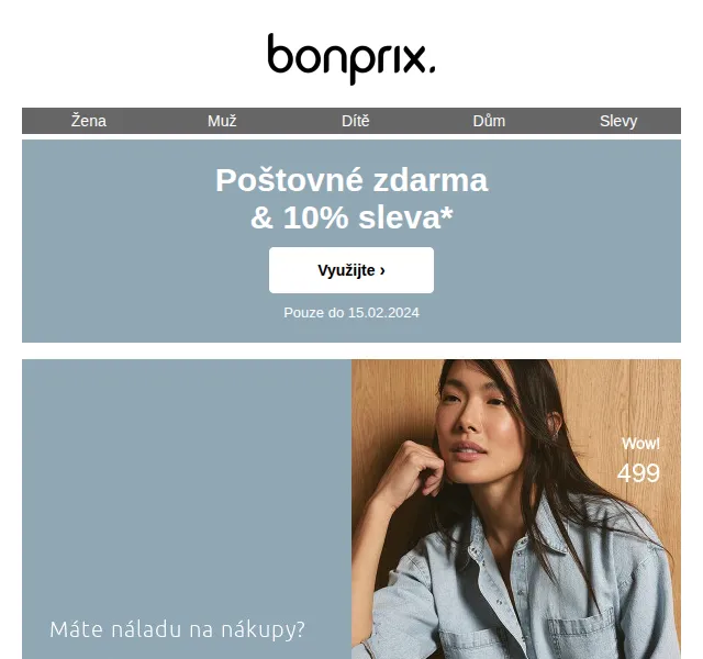 Bonprix: 10% sleva a poštovné zdarma – červenec 2026 | Nuslet.cz