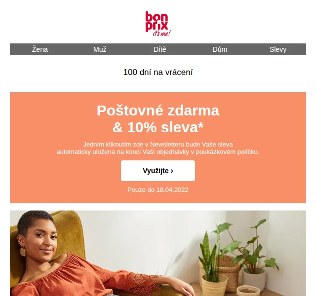 bonprix: 10% sleva a poštovné zdarma – červen 2026 | Nuslet.cz
