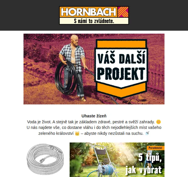 HORNBACH: Zahradní voda a zavlažování – duben 2026