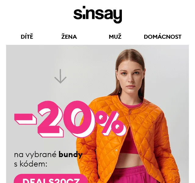Sinsay: Bundy -20 % – červen 2026 | Nuslet.cz