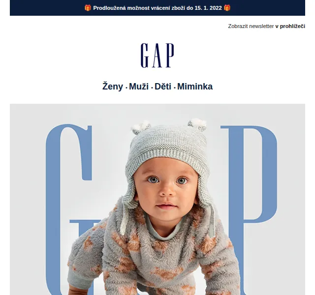 GAPstore.cz: –30 % na dětské a baby oblečení – červen 2026 | Nuslet.cz