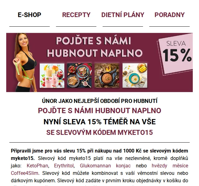 MyKETO: Sleva 15% na vše – červenec 2026 | Nuslet.cz