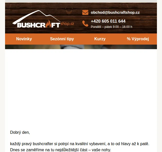Bushcraftshop: Návod na rozchození bot + produkty – červenec 2026 | Nuslet.cz