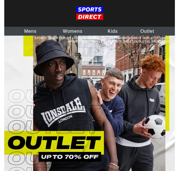 Sportsdirect.com: až 70% sleva v Outletu – červen 2026 | Nuslet.cz