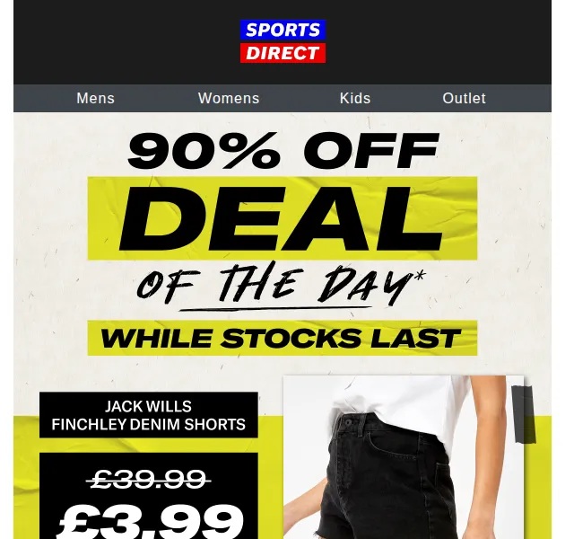 Sportsdirect: 90% sleva Jack Wills denim shorts – červen 2026 | Nuslet.cz