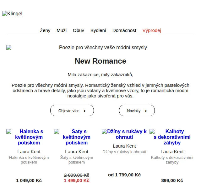 KLiNGEL: Romantická móda New Romance – červen 2026 | Nuslet.cz