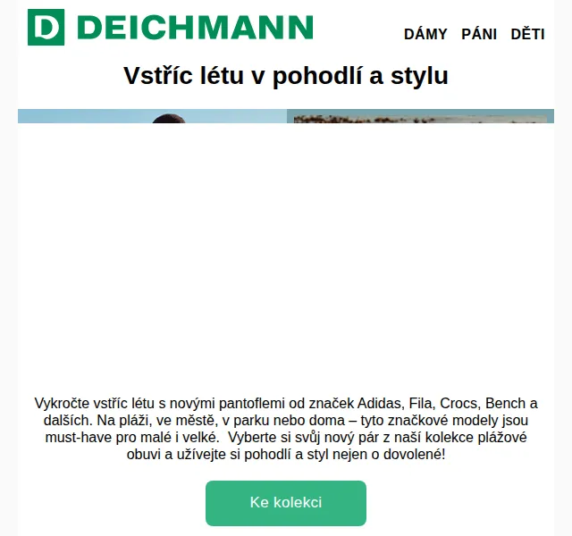 Deichmann: plážové pantofle a žabky od 349 Kč – červenec 2026 | Nuslet.cz