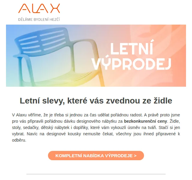 ALAX nábytek: Letní výprodej až 80 % – červen 2026 | Nuslet.cz