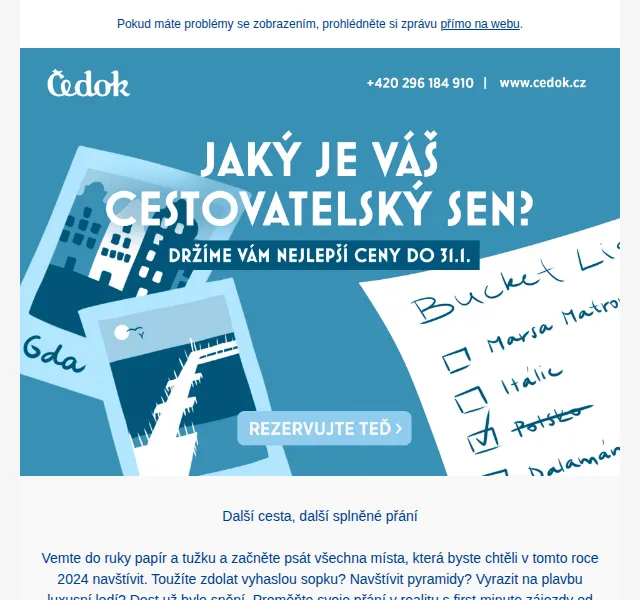 Čedok: First minute zájezdy od 1 940 Kč – červenec 2026 | Nuslet.cz