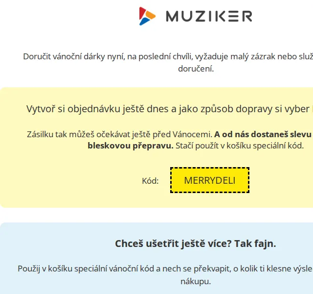 Muziker: Sleva 50 % na DHL Express – prosinec 2026 | Nuslet.cz