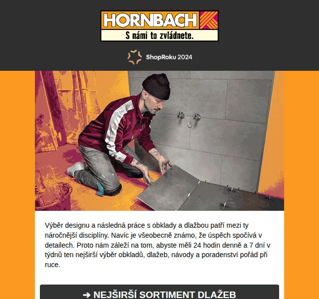 HORNBACH: Obklady a dlažby od 369 Kč/m² – červenec 2026 | Nuslet.cz