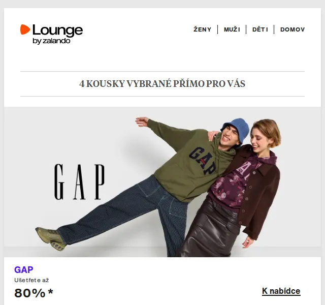 Lounge by Zalando: GAP, New Balance – slevy až 80 % – červen 2026 | Nuslet.cz