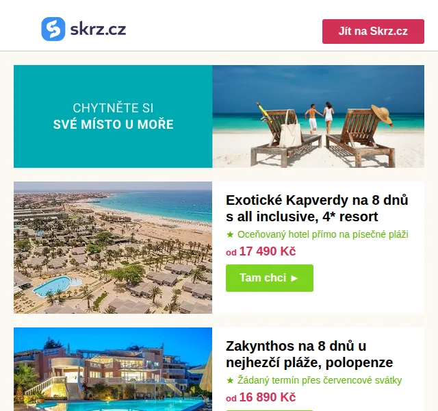 Vánoce na Skrz: Zájezdy na dovolenou – červen 2026 | Nuslet.cz