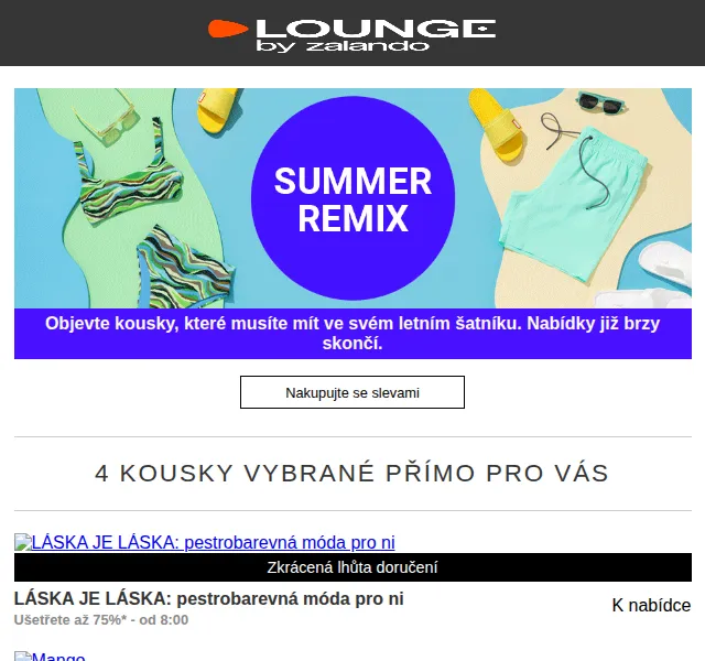 Lounge by Zalando: Summer Remix se slevou až 75 % – červen 2026 | Nuslet.cz