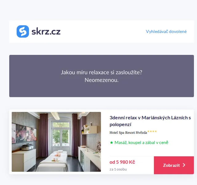 Vánoce na Skrz: wellness pobyty od 1 490 Kč – červenec 2026 | Nuslet.cz