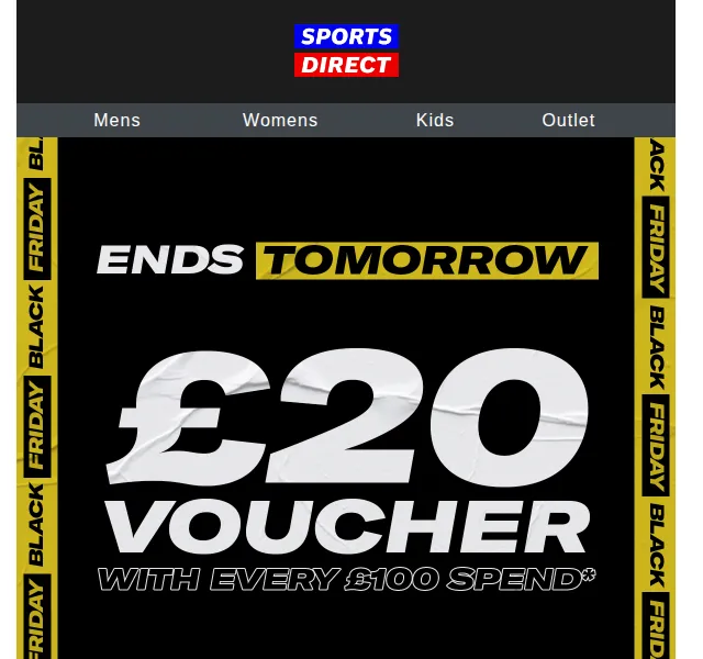 Sportsdirect.com: Black Friday slevy a voucher 20 £ – červen 2026 | Nuslet.cz