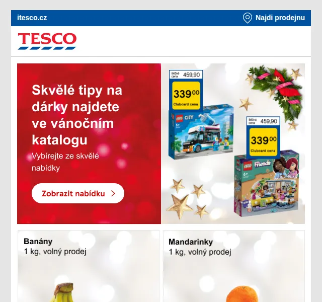Tesco: Vánoční nabídka s F&F až 50 % – prosinec 2023 | Nuslet.cz