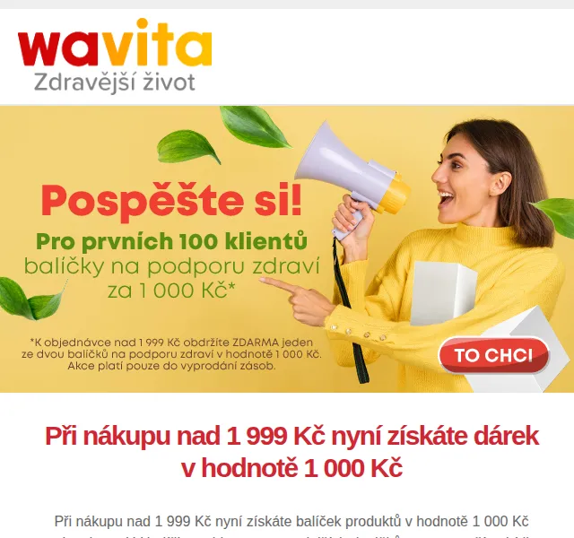 Wavita: Balíček v hodnotě 1 000 Kč zdarma a slevové kódy – červen 2026 | Nuslet.cz