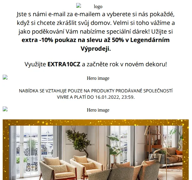 Vivre: Extra -10% v Legendárním Výprodeji (až 50% sleva) – červen 2026 | Nuslet.cz