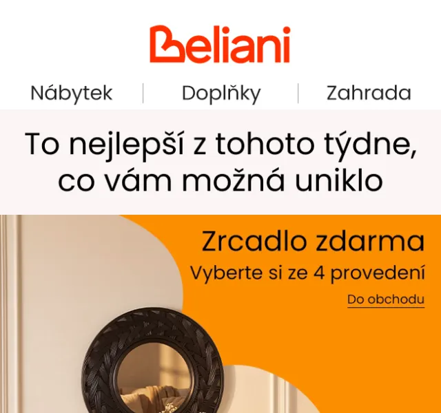 Beliani.cz: Nejlepší akce týdne – září 2026