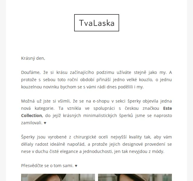 Niki a Ctirad z TvaLaska: 12% sleva na šperky Este Collection – červenec 2026 | Nuslet.cz