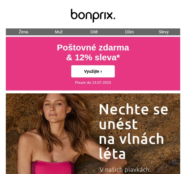 Bonprix: 12% sleva a poštovné zdarma – červen 2026 | Nuslet.cz