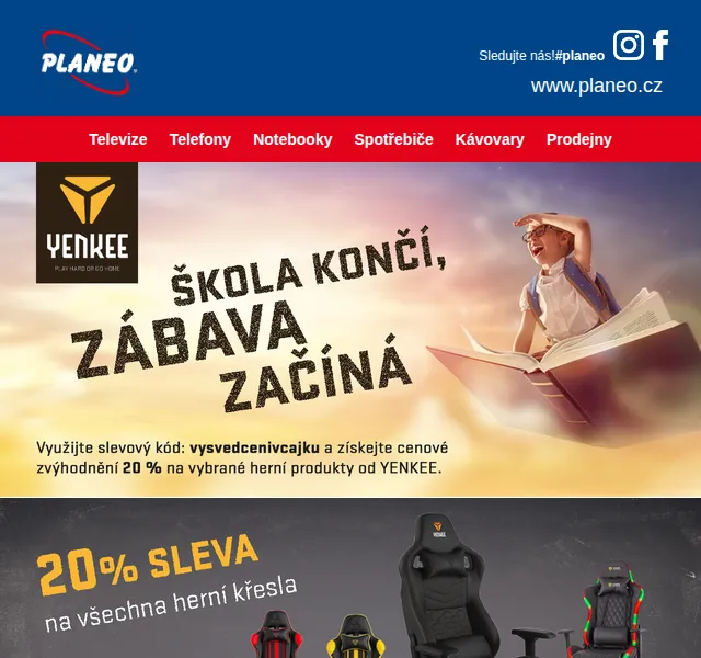Planeo: Sleva herní příslušenství Yenkee – červen 2026 | Nuslet.cz