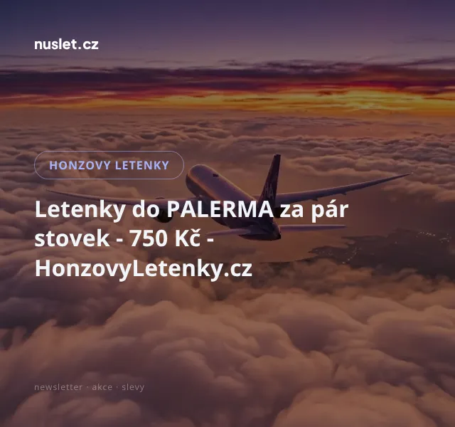 Honzovy letenky: Palermo od 750 Kč – červenec 2026 | Nuslet
