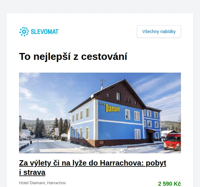 Slevomat: pobyty v Harrachově od 2 590 Kč – červen 2026 | Nuslet.cz