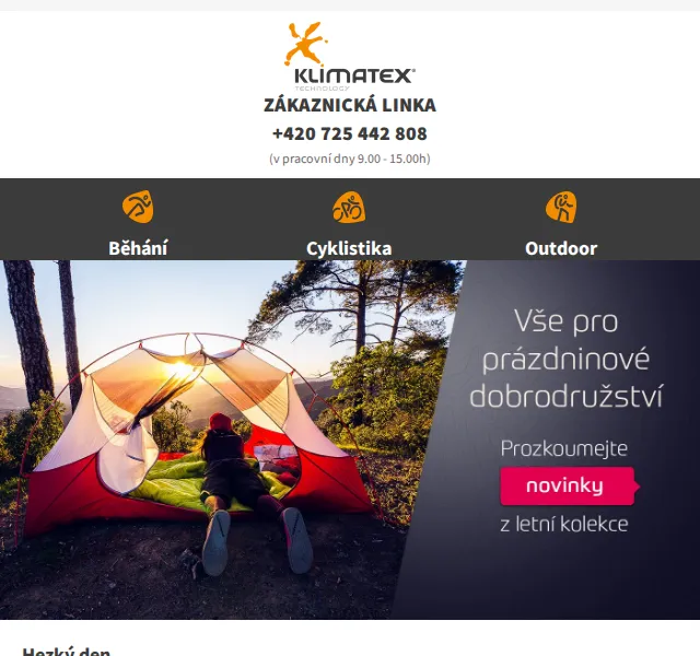 KLIMATEX: Vybavení pro cestování – červenec 2026 | Nuslet.cz