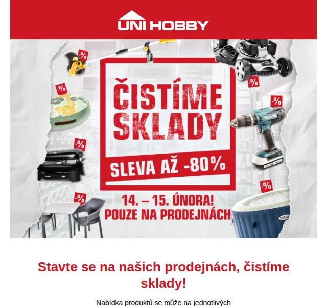UNI HOBBY: Čistíme sklady! Kutilské potřeby ve slevě – červenec 2026 | Nuslet.cz