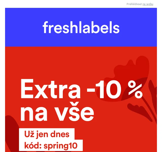 Freshlabels: Jarní slevy až 50 % + extra 10 % – červen 2026 | Nuslet.cz