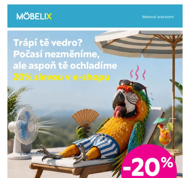 Möbelix: 20 % sleva na nábytek – červen 2026 | Nuslet.cz