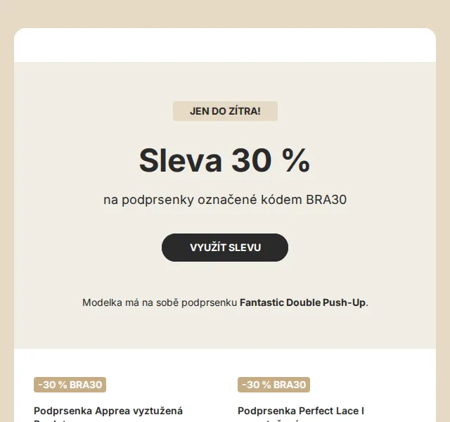 Astratex.cz: 30 % sleva na podprsenky – duben 2026