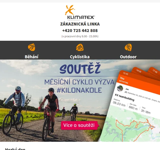 KLIMATEX: Cyklovýzva #kilonakole – červen 2026 | Nuslet.cz