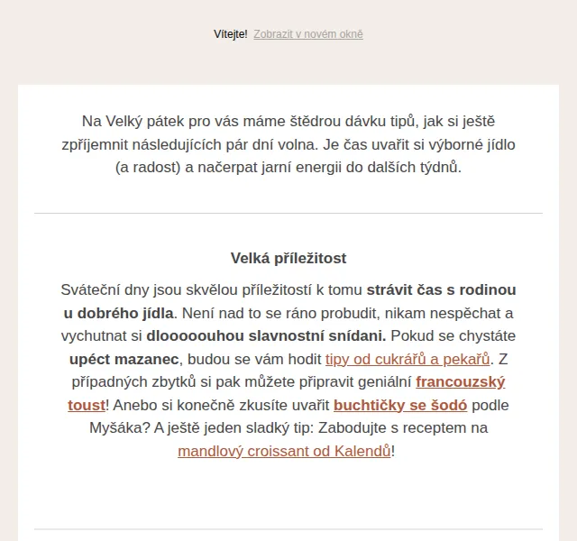 Jídlo a radost: Velikonoční recepty a tipy – červen 2026 | Nuslet.cz