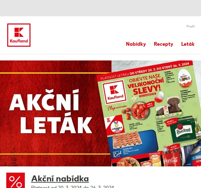 Kaufland: Kinder Surprise 16,90 Kč – červenec 2026 | Nuslet.cz