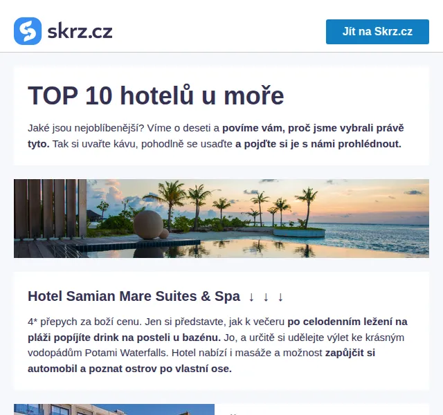 Vánoce na Skrz: TOP 10 hotelů u moře – červen 2026 | Nuslet.cz