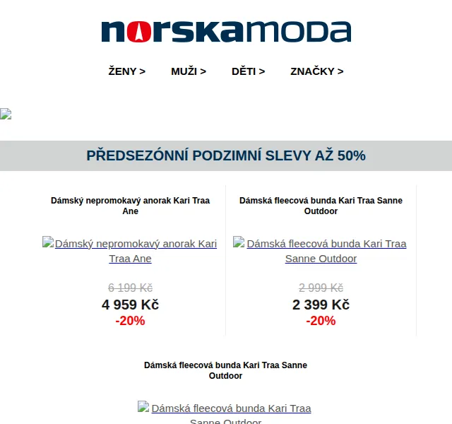 Norskamoda.cz: Podzimní slevy až 50 % – červenec 2026 | Nuslet.cz