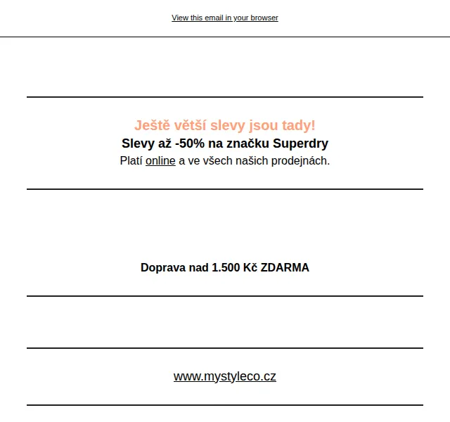 Mystyleco.cz: Superdry slevy až -50 % – červen 2026 | Nuslet.cz