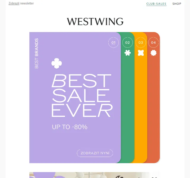Westwing: BEST SALE EVER slevy až -80 % na značky – červen 2026 | Nuslet.cz