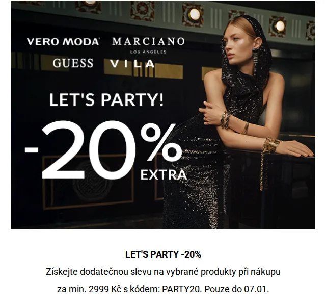 Modivo: LET'S PARTY sleva 20 % – červenec 2026 | Nuslet.cz