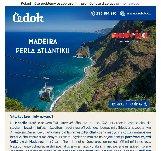 Čedok: Madeira čeká – červen 2026 | Nuslet.cz