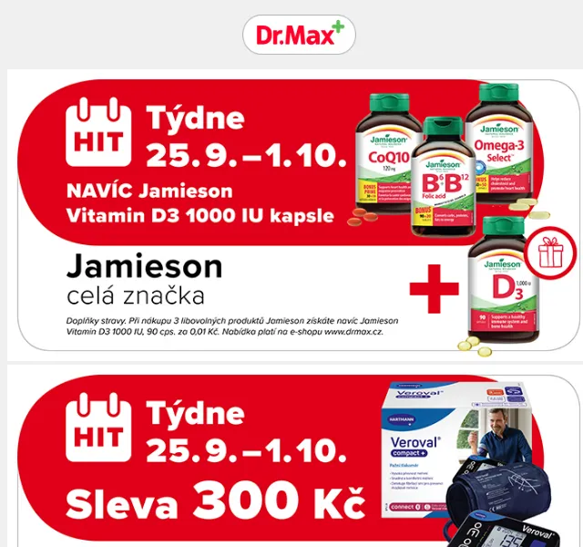 Dr.Max E-shop: Akce 3 za 2 a slevy až 31 % – červenec 2026 | Nuslet.cz