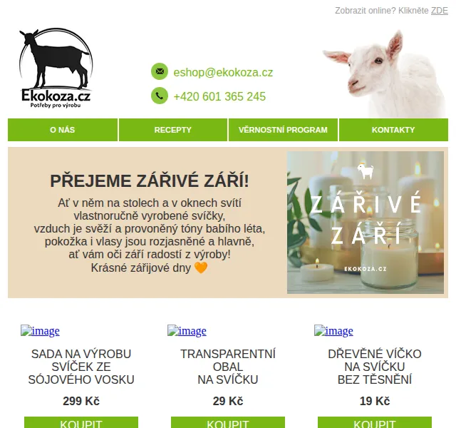 Ekokoza: Sada na výrobu svíček ze sójového vosku za 299 Kč – září 2022 | Nuslet.cz