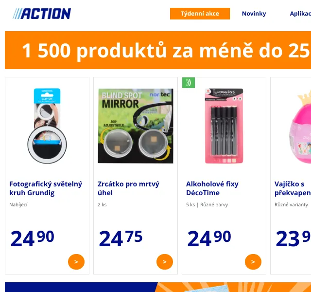 Action: 1 500 produktů do 25 Kč – září 2026