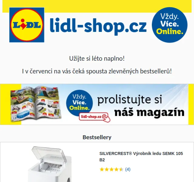 Lidl: Výrobník ledu, pásová bruska a zahradní box – slevy až 40 % | Nuslet.cz