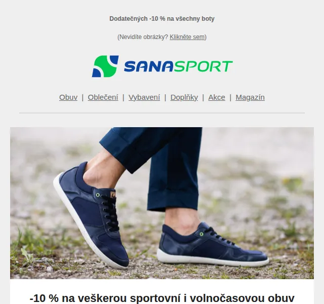 Sanasport: -10 % na všechnu obuv – červen 2026 | Nuslet.cz