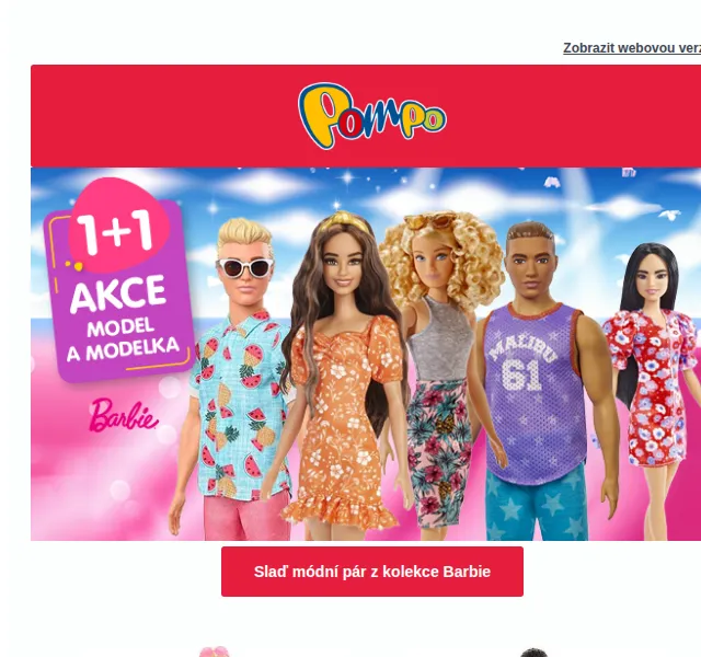 Pompo: Slevy na Barbie a koloběžky – červenec 2026 | Nuslet.cz