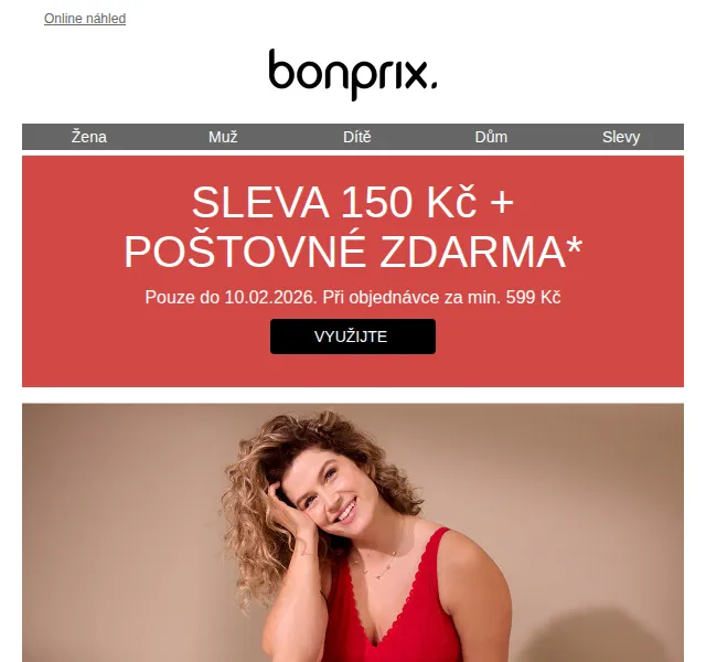 Bonprix: sleva 150 Kč + poštovné zdarma – duben 2026